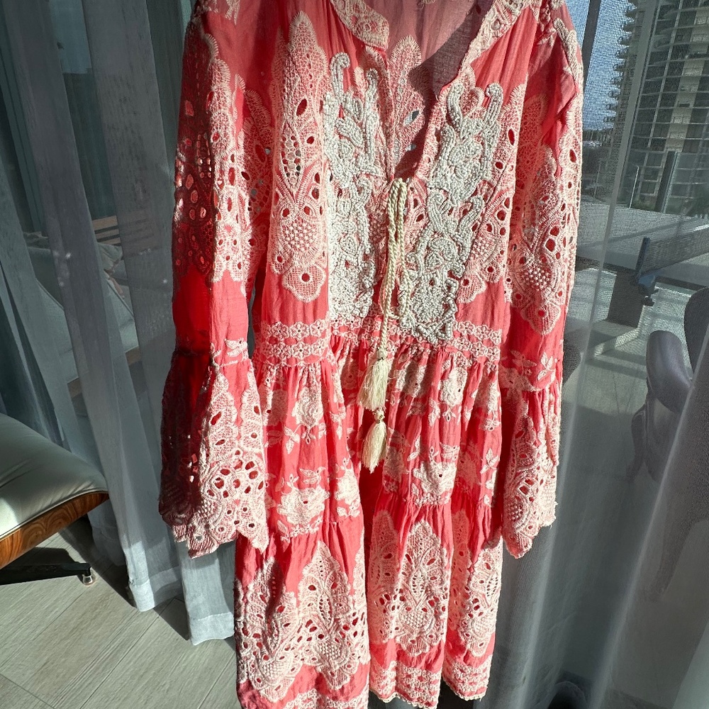 Greek Resort Dress Pink